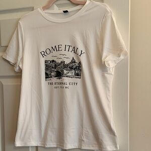 GRAPHIC T-SHIRTS:  White Rome Italy Graphic T-Shirt